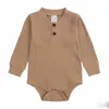 INS bébé enfant en bas âge enfants garçons filles vêtements costumes tricotés printemps hiver bébé barboteuses avec poches pantalons à manches longues tenues enfants ensembles vierges