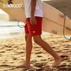 Летние пляжные шорты мужчины Мода Тонкий Высокий Ксевение Древесины Повседневная Праздник Beeted SJ150166 210716
