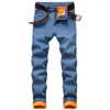 Jeans pour hommes Denim Designer noir bleu pour hommes taille 28-38 40 42 automne hiver Plus velours Hip Hop Punk Streetwear