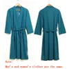 Summer Women Waffle Bathrobe Dress Gown With Belt Two Pockets Solid Robe Sets Comfortable Fabric Ladies Female Sleeping Gowns 210901