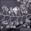 Wedding Hair Jewelry Handmade Sie Crystal Rhinestone Headband Tiara Bridal Headpiece Vine Women Aessories Drop Delivery 2021 3Kong