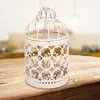 Candle Holders Birdcage Candlestick Creative White Metal Tealight Holder Wedding Centerpieces Tables Iron Home Decor