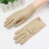 Five Fingers Gloves Women Embroidery Summer Driving Thin Blocking Ultraviolet Sunscreen High Elastic Performance Dance Etiquette Gloves1