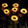 Solarleuchten, Sonnenblumen-LED-Lampe, Gartendekoration, wasserdicht, IP 65, für den Außenbereich, Park, dekorative Landschaft, Sonnenblumen, Feenlampen, Nachtlicht