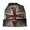 Berets Knights Templar Мужские женские шапочки шапки кросс -вязаная шляпа earmuff bonnet skullies beanies