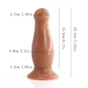 Nxy Dildo Plug anale in silicone a doppio strato con ventosa Design a forma di muscolo Morbido tocco di pelle Giocattoli sessuali per donne Uomini Dildo 1204