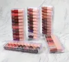 ブランドミニの光沢のあるリップグロスピンクカバーリップグロスプライベートラベル化粧品ラウンドチューブ滑らかな唇glaze454714