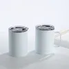 Canecas de café em branco para sublimação de 12 onças com tampas de alça em branco copos de transferência térmica em aço inoxidável copo para beber CYZ3222 270 unidades