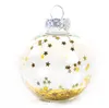 Decoraciones navideñas 6cmPET de plástico transparente alto bola de Navidad fiesta creativa bolas colgantes huecas adornos suministros para fiestas