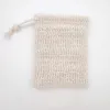 10*13cm Cotton Linen Soap Bag Scrubbers Beam Mouth Type Environmental Protection Handmade Foaming Net FHL340-WY1658