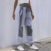 Women's trousers, European and American trousers, straight leg pants, casual color matching trousers, women's daily casual wear, Q0801