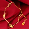 Bracelet chaîne de poignet en or jaune 18 carats pour femmes, bijoux à la mode, Style Simple, cadeau