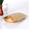 Aluminum Foil Kraft Paper Bags Stand Up Pouch Package Reusable Sealing Bag for Food Tea Snack Packing