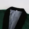 Pyjtrl Męskie Green Fioletowy Różowy Niebieski Złoto Czerwony Czarny Aksamitna Moda Kurtka Wedding Groom Etap Singer Prom Slim Fit Blazers X0628