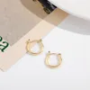 Mode géométrique petite boucle d'oreille ronde pour femme Simple cercle or couleur métal mince cerceau boucles d'oreilles bijoux cadeaux