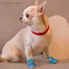 Abbigliamento per cani Scarpe per cani per stivali da marciapiede Dogg Stivaletti estivi Protezione termica Rete traspirante antiscivolo con cinghie riflettenti e regolabili 4 pezzi/set 7 colori blu A12