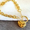 18-karatowe złote serce Belcher Link Mens Womens Bransoletka Foot Chain Jewellery