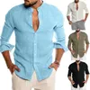 Hommes Chemises Chemisier À Manches Courtes Hommes Casual Slim Fit Col Mandarin Chemises Haute Qualité D'été Plage Chemise 210628