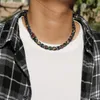Kedjor 10mm färgglada kristalliserade kubanska länkkedjor halsband för män armband kvinnor smycken charms hip hop manliga gåvor