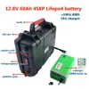 Batterie GTK 3 pièces 12V 60Ah rechargeable 4S8P 32700 LiFePo4 avec bms intelligent pour alimentation de bateau de pêche + chargeur 10A