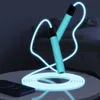 Festival Party Regali LED Glowing Skipping Rope Unisex Fibra ottica illuminazione in fibra ottica Supporto per salto Corde per allenamento e fitnee Formazione per uomo Donne Bambini Dimensione universale HH21-448