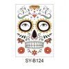 Horror Holloween Deco Temporary Halloween Mexican Undead Festival Face Tattoo Stickers 500pcs