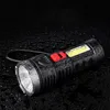 Ficklampor facklor Ultra Bright LED Outdoor Portable Strong Light USB laddar OSL Hög ljusstyrka COB -pärlor Vattentät