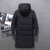 Hommes hiver épaissi doudoune chaud vers le bas vêtements d'extérieur manteau 2021 nouveau mâle mode longue blanc canard à capuche vers le bas Parkas grande taille 5XL G1115