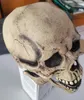 Halloween Full Head Skull Mask Hjälm med rörlig käft Helt realistiskt utseende Vuxen Latex 3D-skelett Skrämmande skalle Masker HH21-513