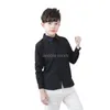 Ragazzi Camicie bianche per bambini Abbigliamento Camicia formale in cotone solido ragazzi Adolescenti Scuola Permance Unim 4-16 anni 210713