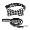 Dog Collar Leashes Double Deck Fabric Art Husdjur Båge En krage för Horse World Cup National Flag Color Chain Tow Rope