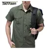Tacvasen męska odzież wojskowa Lekka koszula wojskowa Szybkie suche lato taktyczne letnie wyjmowane z długim rękawem Hunt S 220312