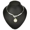 Collane con pendenti di perle simulate in lega per collane da donna con collane girocollo in metallo con dichiarazione semplice