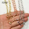 Pendanthalsband 4st Mix Color Star Clasp Metal Necklace Gold Jewelry Chain Handmade Jewerly 50596