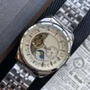 2024 فاخر الرجال مشاهدة Big Flywheel Automatic Mechanical Watch Watch Watch1884 حزام من الفولاذ المقاوم للصدأ