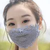 Algodão Lace Face Mask Anti Poeira Pano Mulheres Moda Lavável Lavável Máscaras Reutilizáveis ​​Reusáveis ​​Preto Branco Rosa Graya53