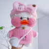 Drop Plüsch Spielzeug 30cm Cartoon Nette LaLafanfan Café Spielzeug Ente Gefüllte Weiche Kawaii Puppe Kissen Valentinstag Geschenk 220218