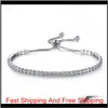 Silver Plated Bracelets Full Diamond Crystal Chain Fit Pandora Rhinestone Bangle Bracelet Women Female Gift Br002 Umqcw R6Aej