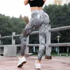 Yoga outfit 2021pants träning gym leggings kvinnor python mönster utskrift hög midja stretch stretccy fitness byxor