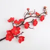 Plum Cherry Blossoms Artificial Silk flowers Plastic Branch for Party Wedding DIY Home Table living room Decor Fake Flowers