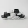 Pots de crème transparents de 1g, utilisés pour les bouteilles de crème pour les yeux avec couvercle en plastique noir, pot cosmétique de 1ml, conteneur de cosmétiques SN2912