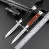 BM high quality Theone 9" Italian Stiletto Swinguard Snakewood mirror blade Tactical Auto survival knife