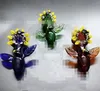 Hand Spoon Pipes 4 glass pipes smoking accessories bong heady flower pipes bubbler dab rig skull