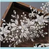 Jewelrysier Colore Fiore Perla Strass Pettine Matrimonio Aessories Per Le Donne Sposa Tiara Fascia Capelli Gioielli Drop Delivery 2021 39Fwk