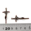 100 Pcs Antique Cuivre Alliage Jésus Crucifixion Croix Charmes Pendentifs Pour La Fabrication De Bijoux Bracelet Collier DIY Accessoires 18 x 41.5mm Jk1