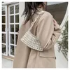 Artificial pearls sweet style shoulder bag Beaded petal shaped strap women's handbag girl beautiful party Purse