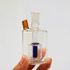 Forma quadrata Mini 10mm Vetro Narghilè Pipa Fumo Shisha Tubi di vetro usa e getta Bruciatore a nafta Ciotola di tabacco Catchers Bong Percolatore Bubbler Colore casuale Invia