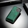 iPhone 12 PRO MAX、純粋な色の肌の感触磁気吸着カードホルダーPUレザーの反滴の耐衝撃保護ケースのためのMASAFEの電話ケース