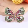 Broche Borboleta Grande Alfinete de Cristal de Luxo Alfinetes para Feminino Festa Banquete Alfinetes de Strass Acessórios para Roupas