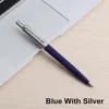 10 pièces stylo à bille ensemble stylos à bille en métal Commercial pour école bureau papeterie cadeau stylo noir bleu encre stylo à bille étudiant 7640429